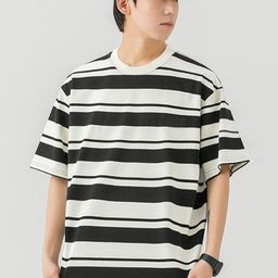 LAUREN ADAMS Men Striped Round Neck T-shirt-image-78