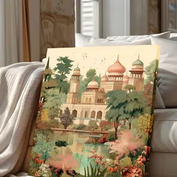 Art Street Green & Beige Floral & Botanical Printed Canvas Wall Art-31