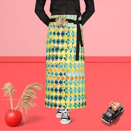 ArtzFolio Green & Yellow Printed Cotton Aprons-17