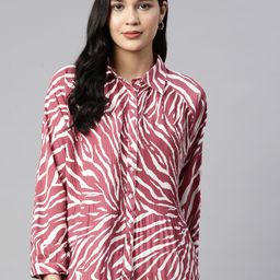 plusS Women Printed Casual Shirt-image-77
