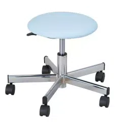 AS ONE Low Stool FP20 Series PVC Vinyl Chloride Resin & Steel Chrome Plated Black, FP20-BK-35