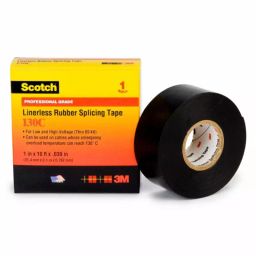 3M 130C Linerless Rubber Splicing Tape Black 25 mm x 9 m 750 V/mil Dielectric Strength, 31201500-picture-6