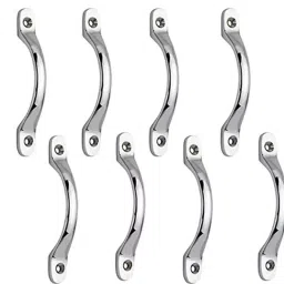Screw Tight B100802CP-8 5 Inch Brass Chrome Plated Finish Door Handle Set (Pack of 8)-image-41
