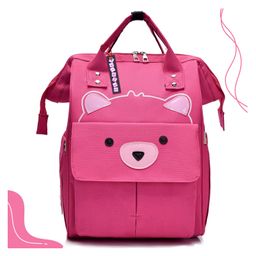 Bembika Multipurpose Backpack Style Diaper Bag - Bear Pink-image-12