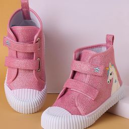 Cute Walk by Babyhug Velcro Closure Casual Shoes Unicorn Embroidery - Pink-image-88