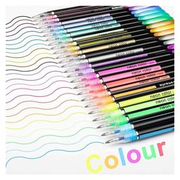 SUPER TOY 48 Pcs Neon Color Gel Pen Set - Multicolor-20