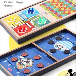 Babyhug Disney Mickey & Friends Theme 3 in 1Fastest Finger Game - Brown-13