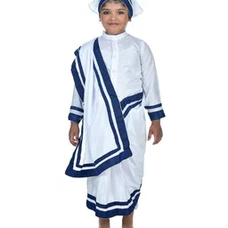 BookMyCostume Mother Teresa Costume Set - White-picture-44