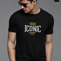 REYA Men Pack of 2 Typography Printed Cotton T-shirts-image-42