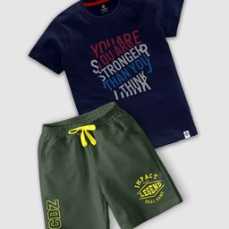 CODEZ Boys Printed T-shirt with Shorts image 1