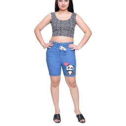 MIRAKSH Blue Denim Shorts-picture-7