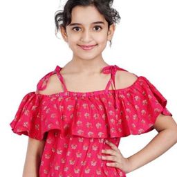 DMP FASHION Girls Floral Printed Cotton Top-image-29