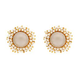 Teejh Roop Light Pink Druzy Stone Stud Earrings image 3