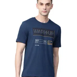 Alcis Navy Short Sleeves Printed T-Shirt-image-85