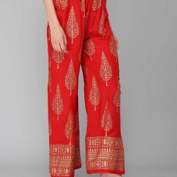 Aditi Wasan Red Printed Palazzos image 3