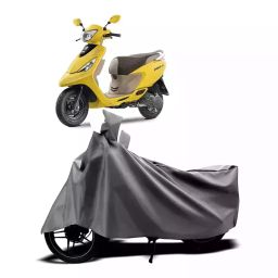 Auto Pearl Two Wheeler Cover with Bag for TVS Scooty Zest 110 BS6, Silver-image-93
