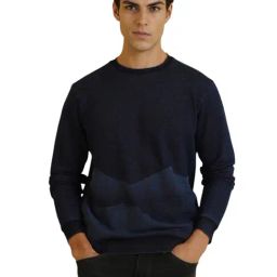 Allen Solly Navy Cotton Regular Fit Sweatshirt-picture-21