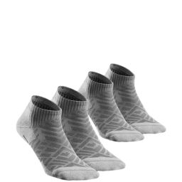 Quechua by Decathlon Grey Blend Printed Socks Pack of 2 ( UK 5.5-8 EU39-42 )-1