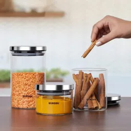 borosil Borosil¿Transparent Glass Jar & Container (600ml) image 2
