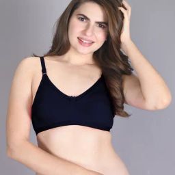 Lux Venus Navy Full Coverage Non-Wired Bra With Adjustable Strap-picture-44