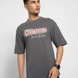 Sf Jeans By Pantaloons Grey Cotton Relaxed Fit Printed T-Shirts-image-62
