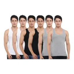 Dollar Bigboss Multicolor Cotton Vests - Pack of 6-image-40