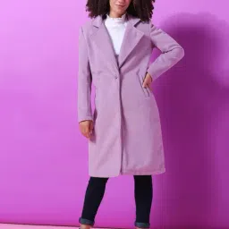Campus Sutra Light Purple Regular Fit Jacket-image-42