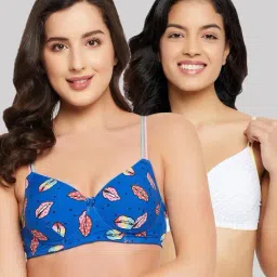 Clovia Multicolor Printed Bra (Pack of 2)-image-61