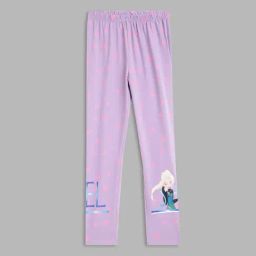 Blue Giraffe Kids Purple Printed Leggings-picture-9