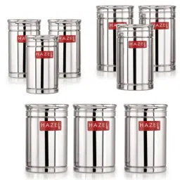 HAZEL Silver Stainless Steel Containers - Set of 9 (0.8L)-image-83
