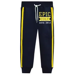 A.T.U.N. Navy Blue Digital Print Joggers-picture-32