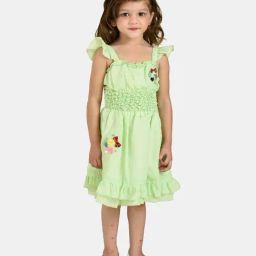 Peppermint Kids Green Applique Dress-picture-22