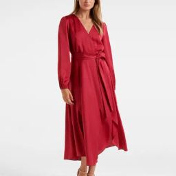 Forever New Red Wrap Dress-image-49