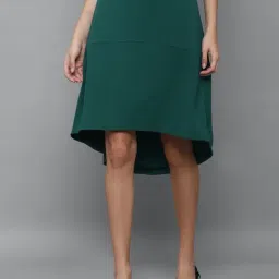 Allen Solly Green Above Knee Skirt-image-73