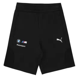 Puma Kids BMW M Motorsport Youth Black Cotton Logo Shorts-image-66