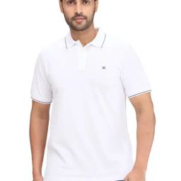 Raymond White Slim Fit Polo T-Shirt-picture-38