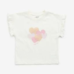 HOP Kids by Westside Off-White Heart Embellished Cotton T-Shirt-image-26