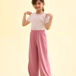 Go Colors! Kids Mauve Relaxed Fit Palazzo-image-20