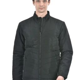 Numero Uno Black Regular Fit Quilted Jacket-image-87