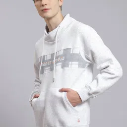 Monte Carlo Ecru Regular Fit Printed Sweatshirt image 3