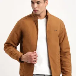 Showoff Brown Slim Fit Jacket-image-80