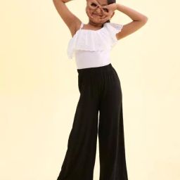 Go Colors! Kids Black Relaxed Fit Palazzo-picture-25