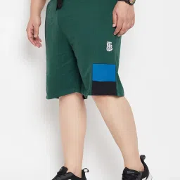 Bigbanana Mid Green Regular Fit Colour Block Shorts image 3
