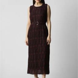 Van Heusen Maroon Printed Midi Dress-image-13