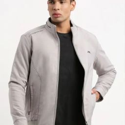 Showoff Grey Slim Fit Jacket-image-87