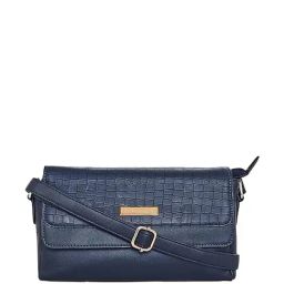 Giordano Navy Blue Textured Medium Sling Handbag-45