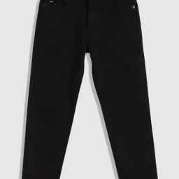 TOMMY HILFIGER Boys Denim Black Clean Solid Jeans-image-61
