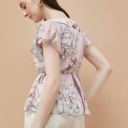 Code By Lifestyle Pink Regular Fit Printed Top image 2
