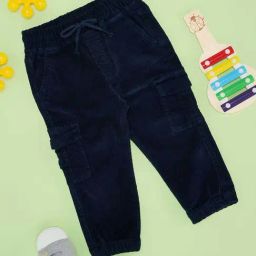 Pantaloons Baby Boys Navy Cotton Solid Track Bottoms & Joggers-image-84