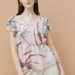 Code By Lifestyle Pink Regular Fit Printed Top-image-7